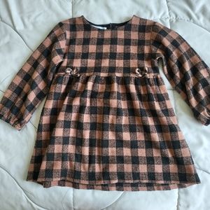 Zara toddler girl fall / plaid dress